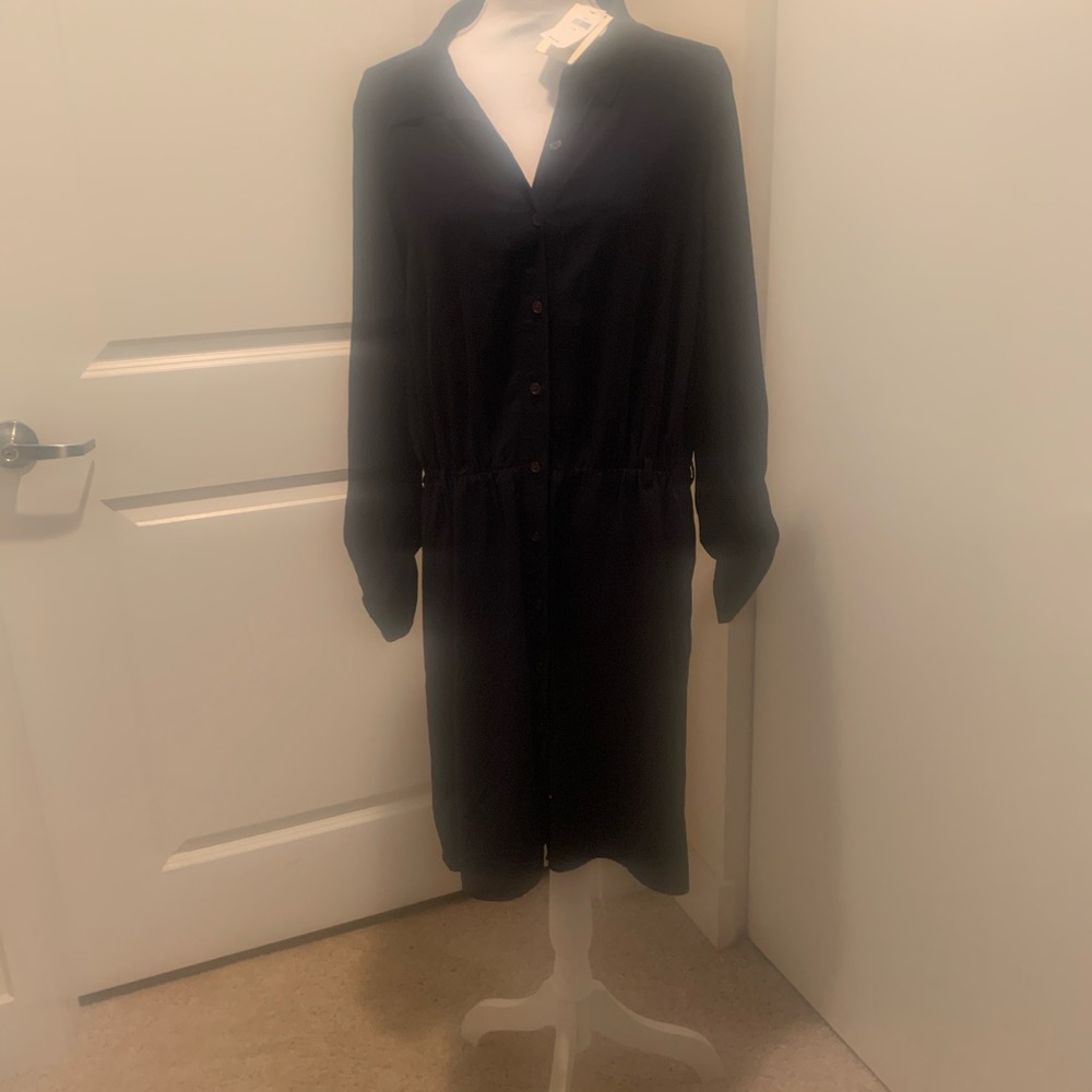 NWT- Navy Blue Banana Republic Shirt Dress